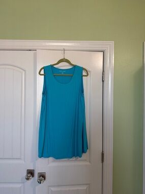 Jessica London Bright Teal Swing Tank Top